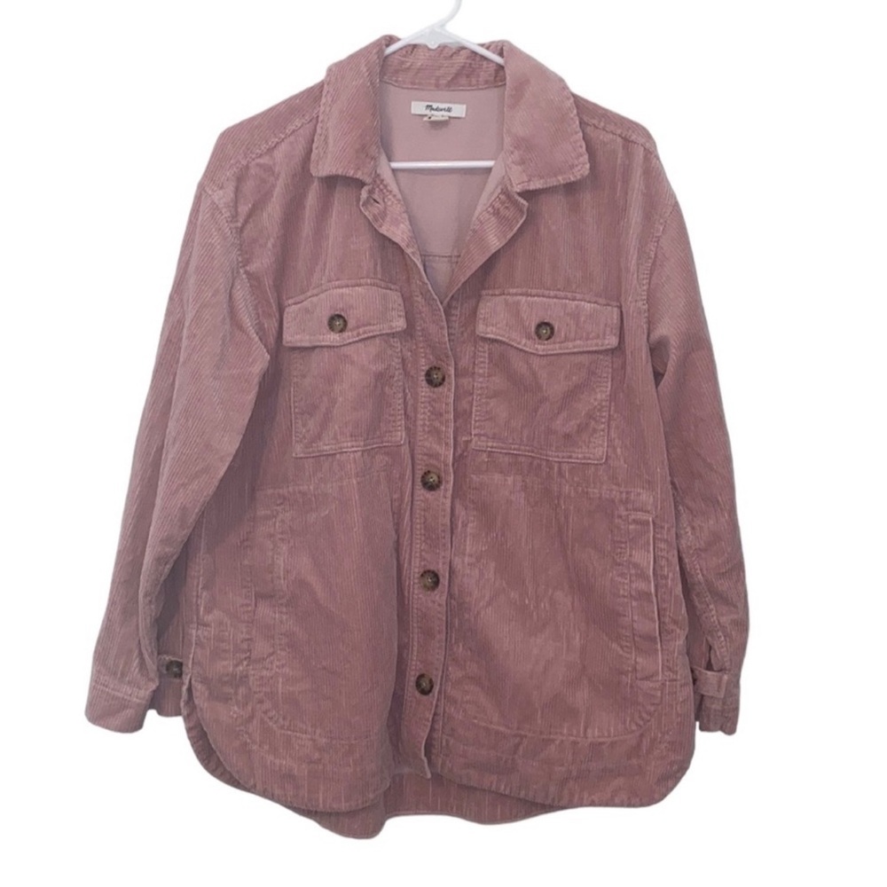 Madewell Corduroy Yorkway Pink Shirt Jacket Size Medium